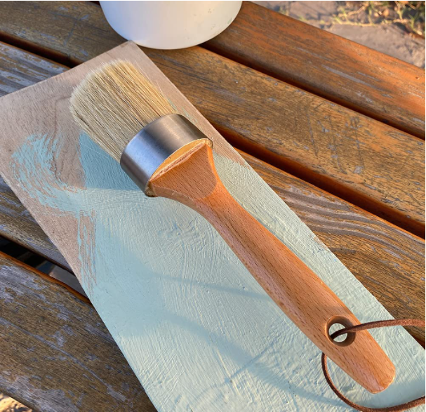 2PCS Chalk Paint Wax Brush Plated Ferrule For Furniture 1