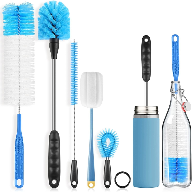 Long Handle Bottle Cleaner Brush Set 5 Pack PP Material