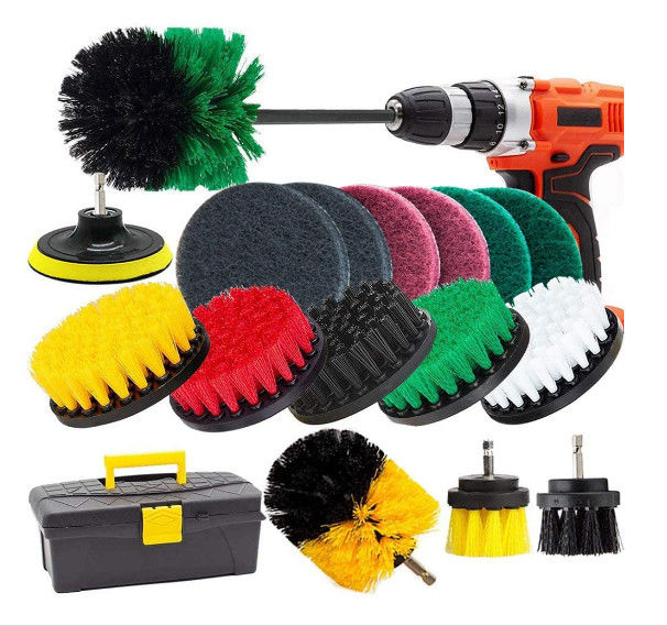 18Pcs Sponge Attachment For Drill Scrub Brush Set Household Cleaning