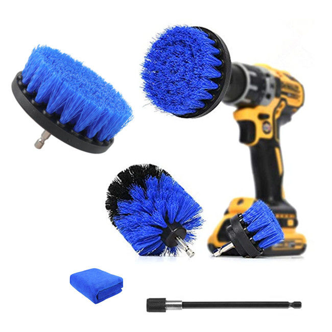 Sustainable Car Cleaning 6Pcs Power Drill Brush Kit 9cm Medium Hard