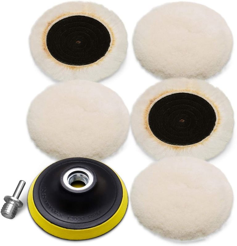 7Pcs Wheel Wool 70mm Buffing Polishing Pads Set 4.8 Ounces