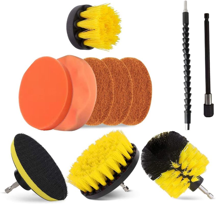 11 Pieces Drill Brush Attachment Set For Cleaning Sponge