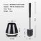 4.5"*6.5"*18" Soft Bristle Black Silicone Toilet Cleaning Brush 0.4g
