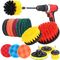 Nylon PP Filament Electric Drill Brush 24 Pieces Red 2'' 3.5'' 4'' 5"